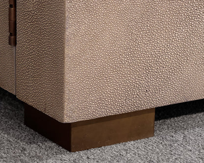 Williams Sonoma Faux Shagreen Bar Cabinet