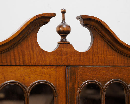 Tiger Maple Two-Piece Secretary Desk