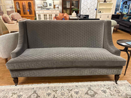 Highback Bench Seat Sofa in Grey
