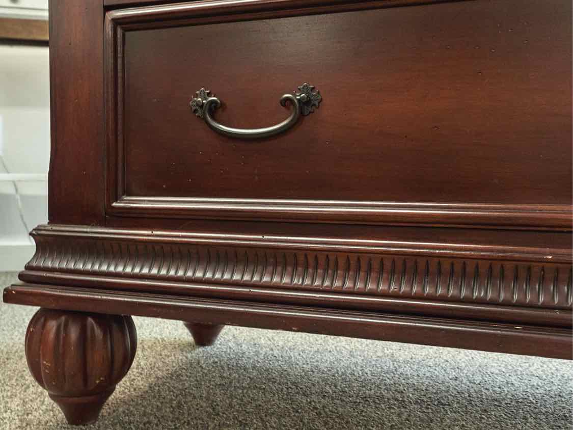 Tall Chest in Cherry Finish with Pewter Pulls