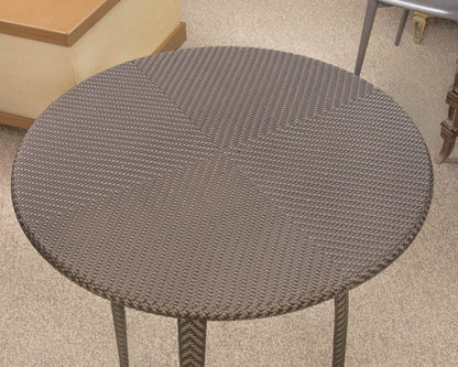 Dedon Dark Woven Outdoor Wicker Bistro Dining Set