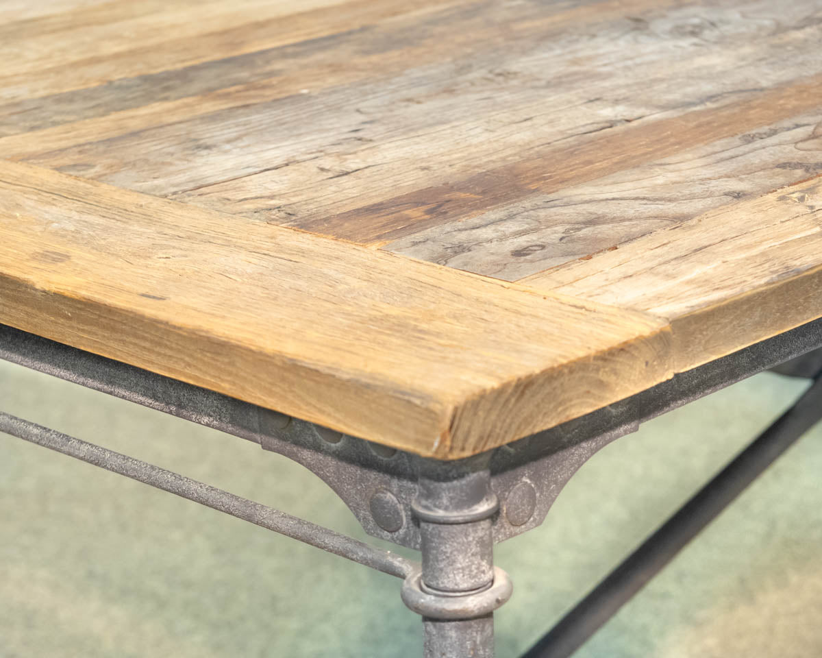 Restoration Hardware Industrial-Style Desk W/ Reclaimed Woodtop