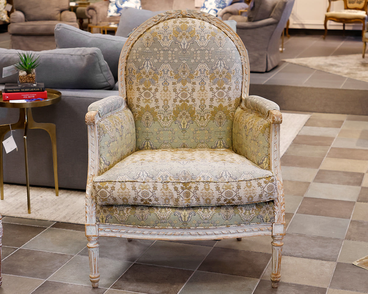 Custom Louis XVI Bergere w/ Round Back Chair