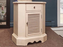 Cream Finish 1 Drawer 1 Door Cabinet Chest