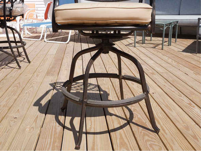 Black Basket Weave Top Metal Pub Outdoor Dining Set