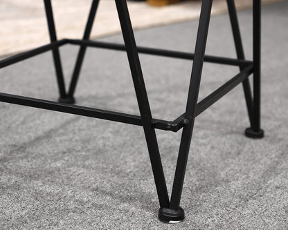 Pair of Wrought Iron Glass Top Accent Tables