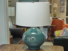 Corrine High Mottle Blue Ceramic Table Lamp