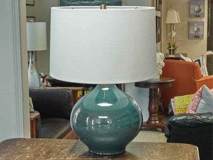 Corrine High Mottle Blue Ceramic Table Lamp