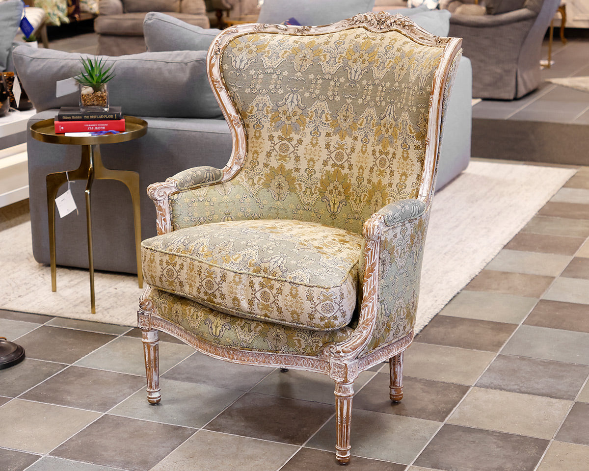 Custom Wingback Bergere Chair