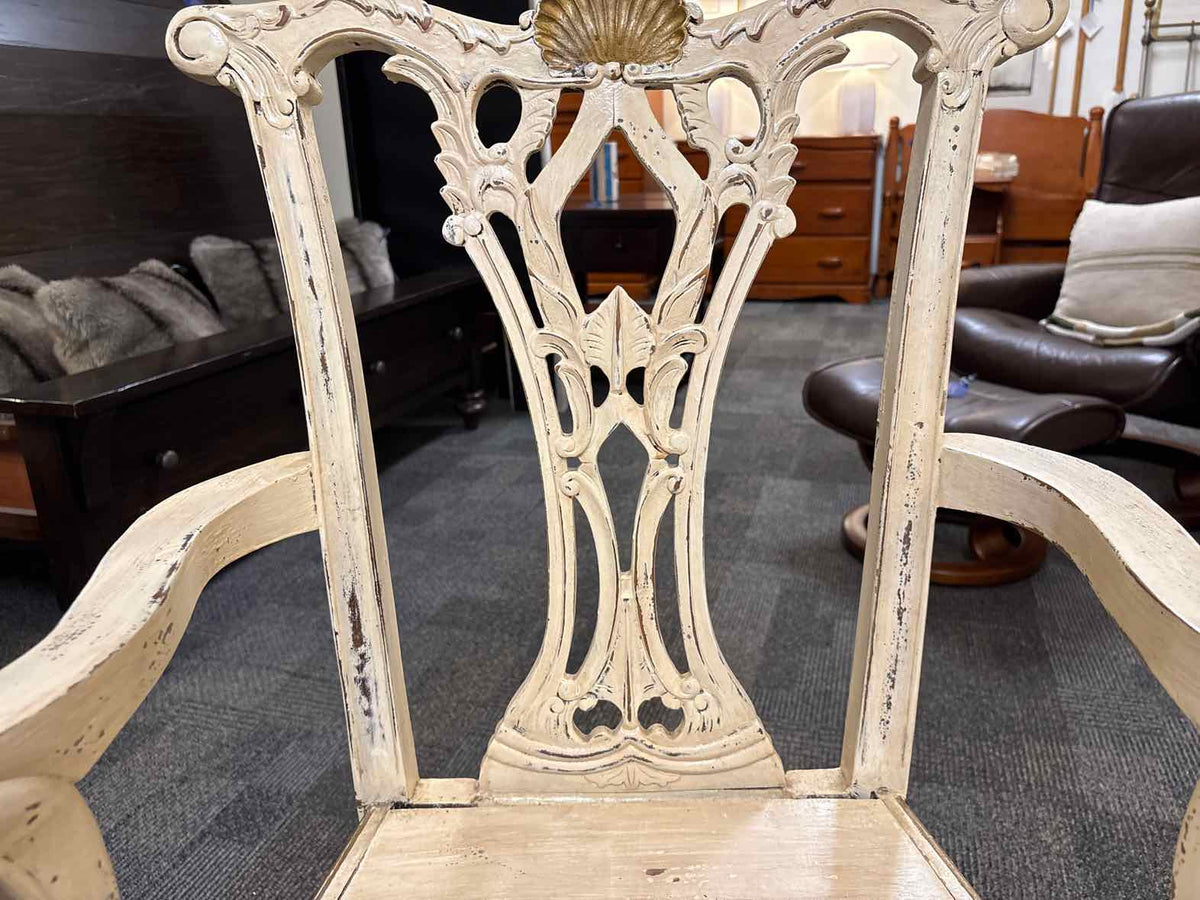 Distressed Chippendale Arm Chair