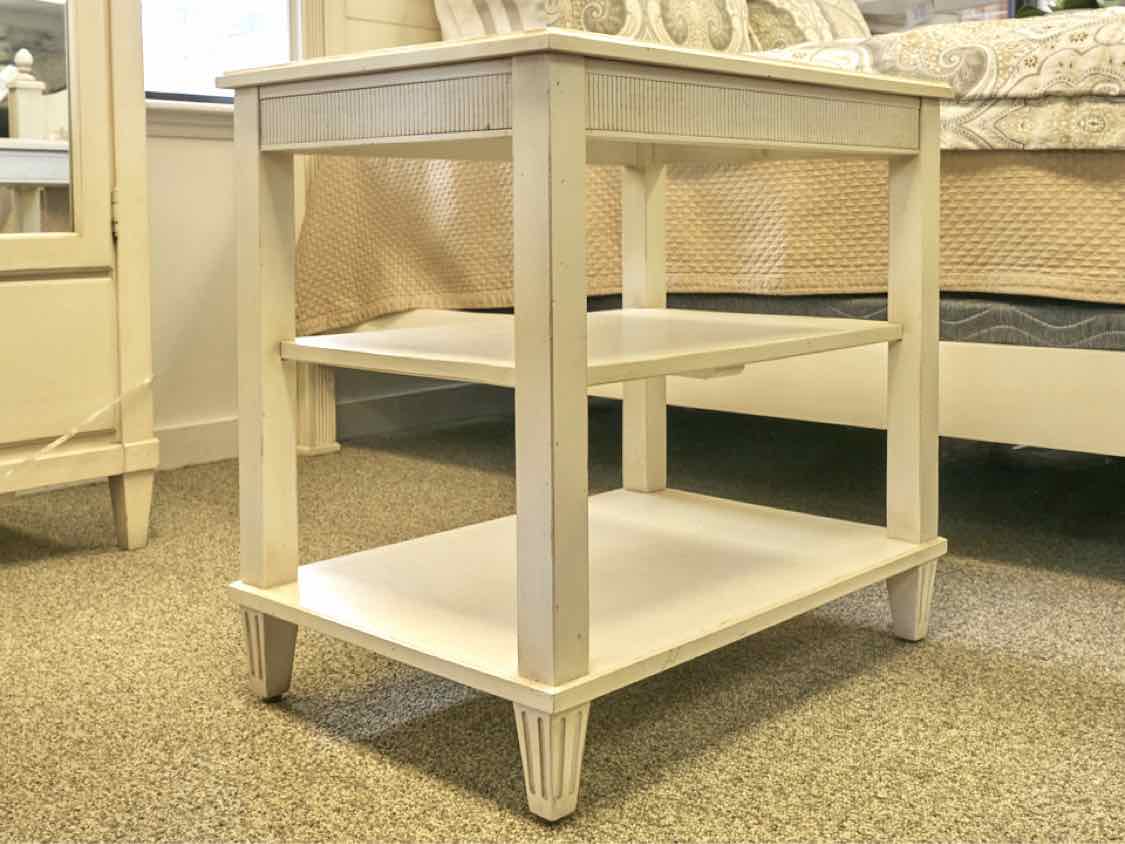 Ethan Allen 'Swedish Home' Cream Two Shelf Nightstand