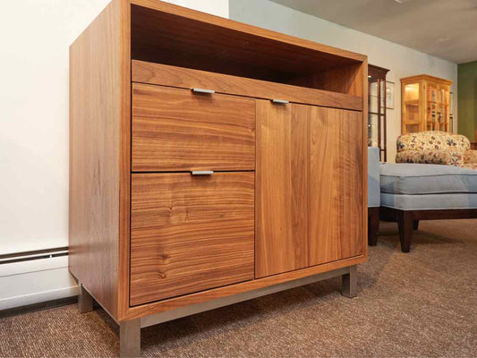 Room & Board  Walnut ' Copenhagen' 1 Drawer/ File Drawer & Door Office Console