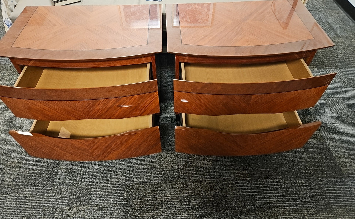 Excelsior Pair of Lacquer Nightstands