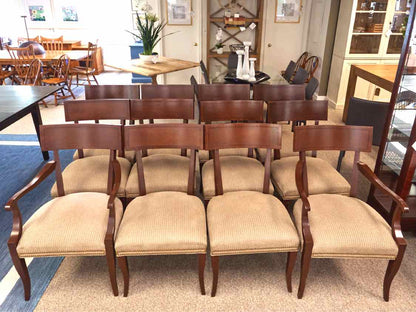 Set of 12 Hickory Chair 'Blix' Dining Chairs in 'Chocolate' Finish