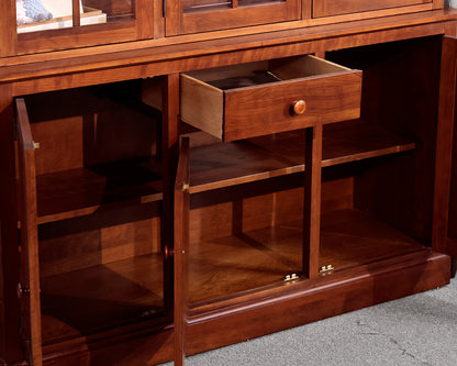 Ethan Allen American Impressions 2 Piece Cherry China Cabinet
