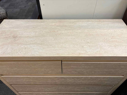 RH 'Wyeth' 5-Drawer Travertine Dresser