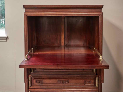 Asian Style Four Drawer Accent Chest in Cherry