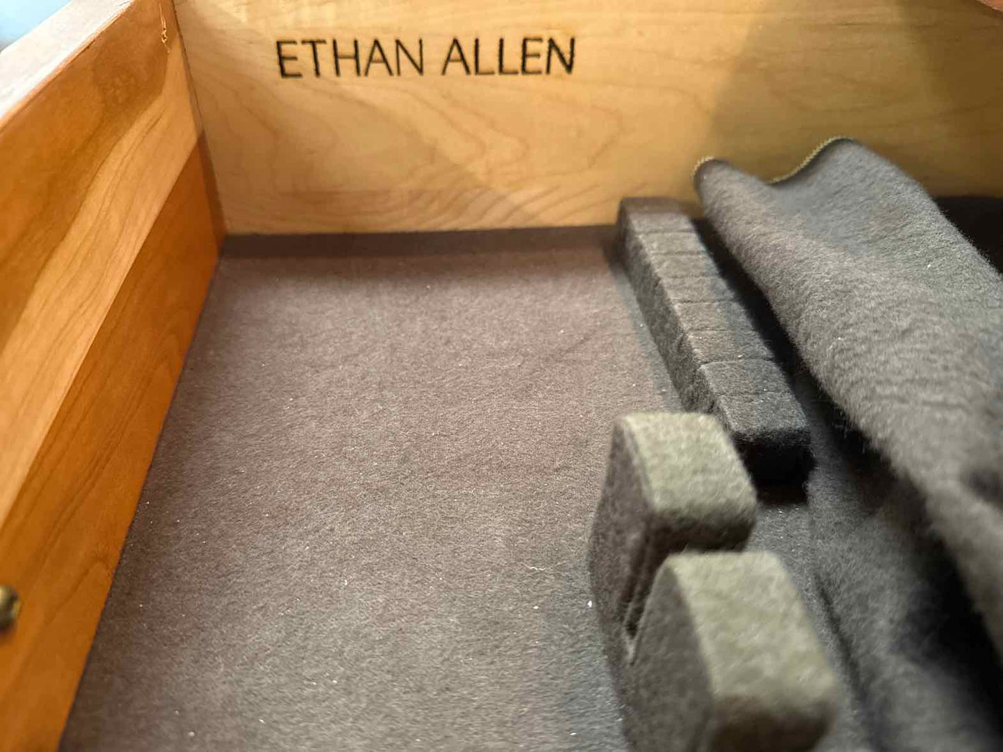 Ethan Allen Cherry Lighted Hutch