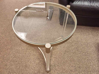 Contemporary Glass Top Side Table