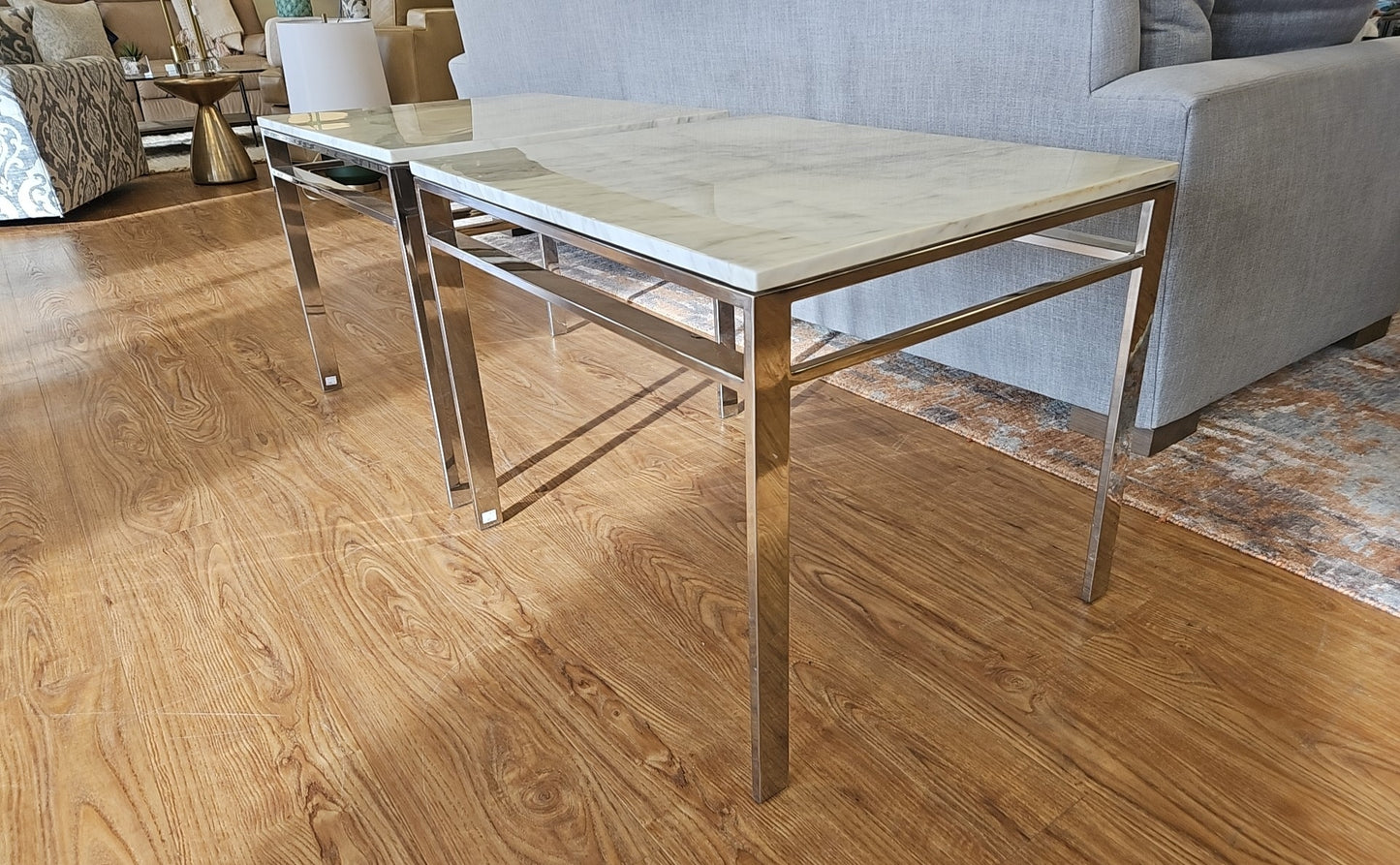 MG+BW 'York' Marble Side Tables