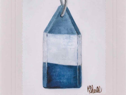 "Buoy 3" Matted Print on Paper in Distressed Frame
