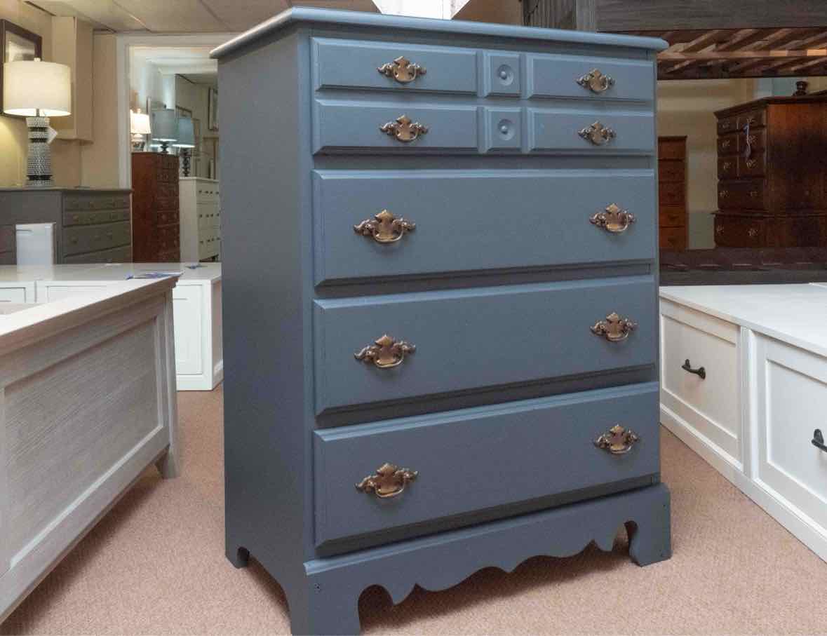 'Blue Sea Tern' Custom Finish 4 Drawer Chest