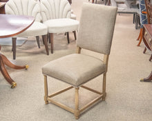 Restoration Hardware Pair Of Upholstered Taupe  Dining Chairs W/ Nailhead Trim