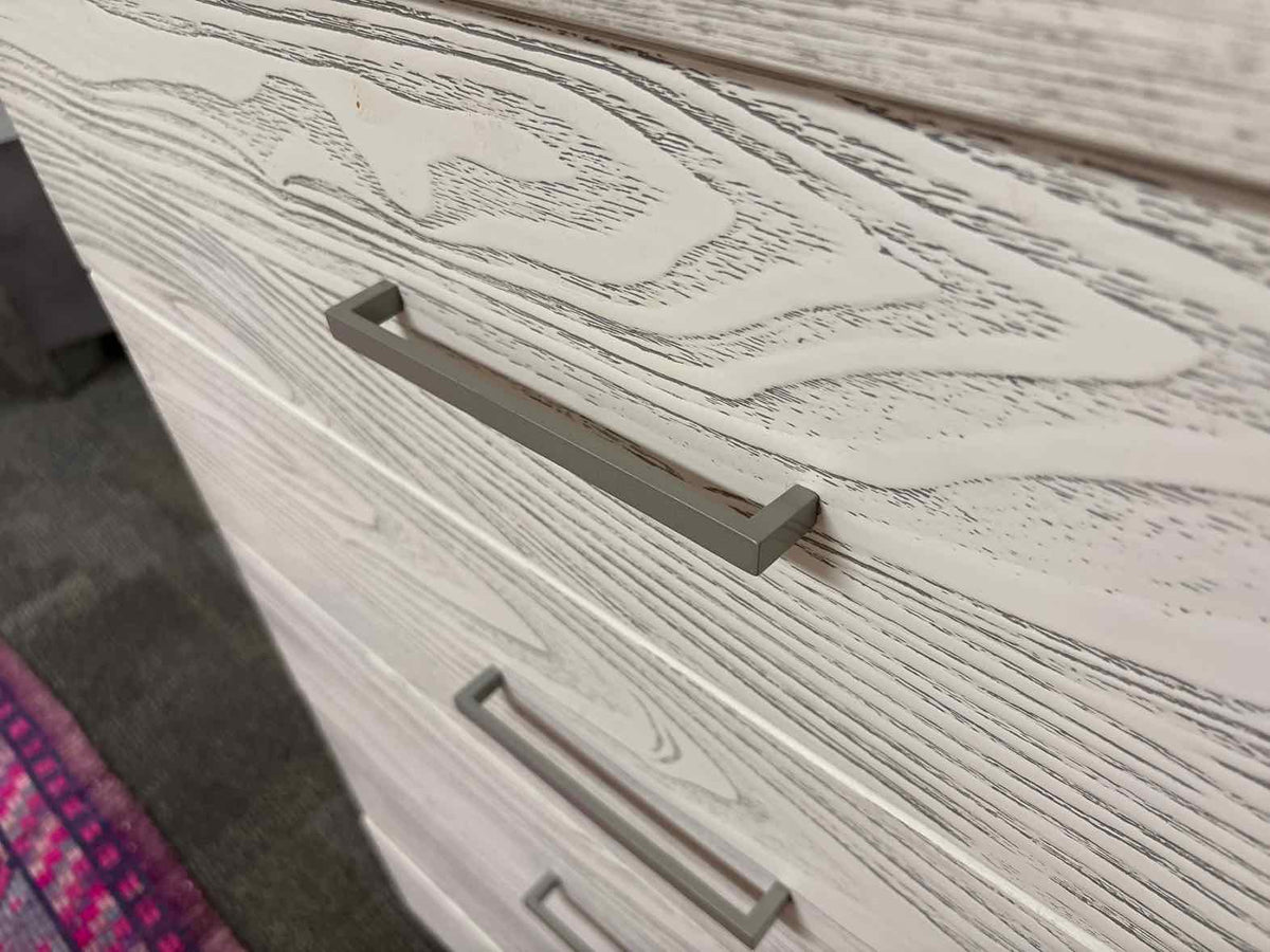 Rustic Whitewashed 5-Drawer Chest
