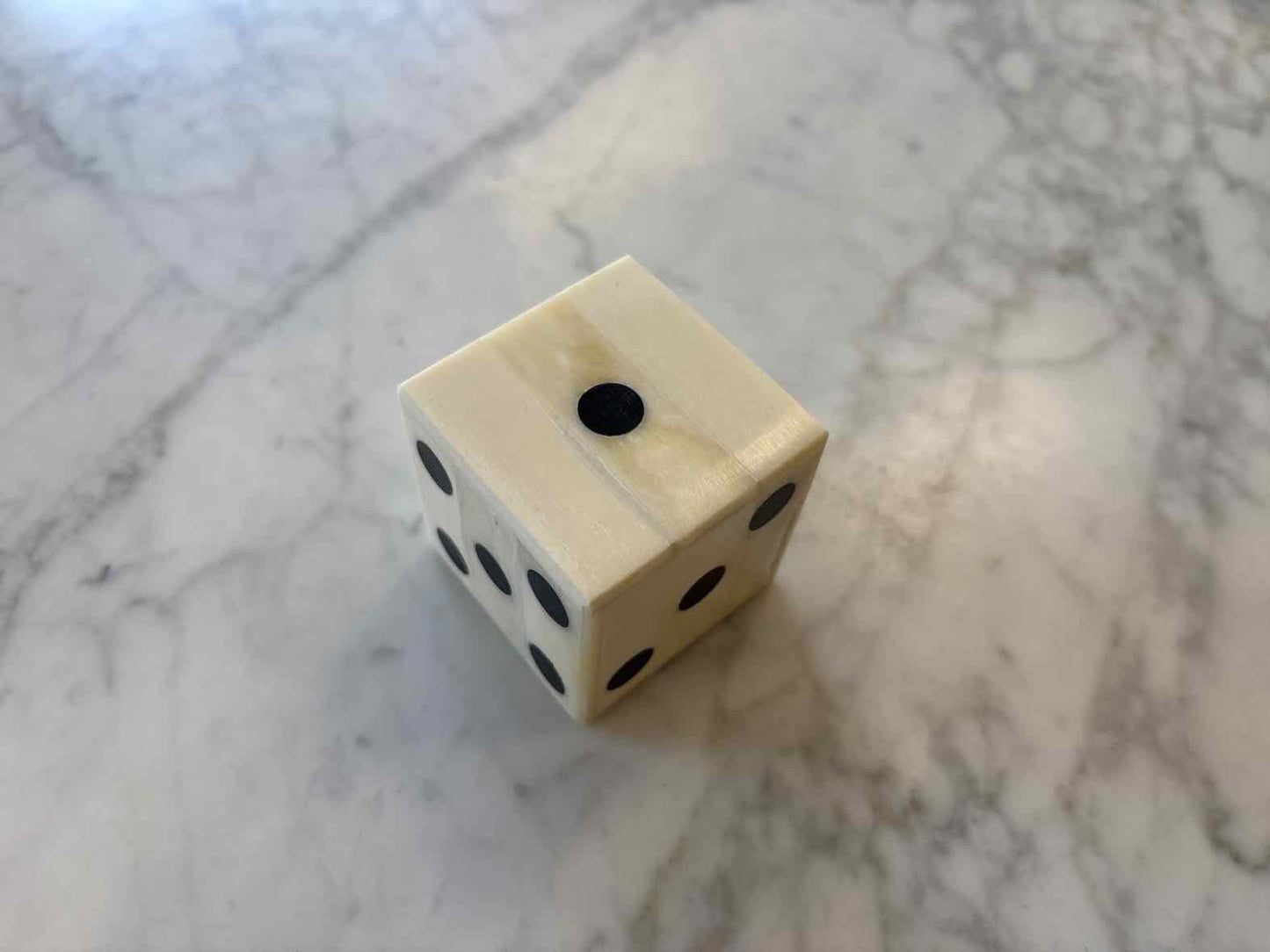 Set of 5 Oversized Dice in Tiled Tray