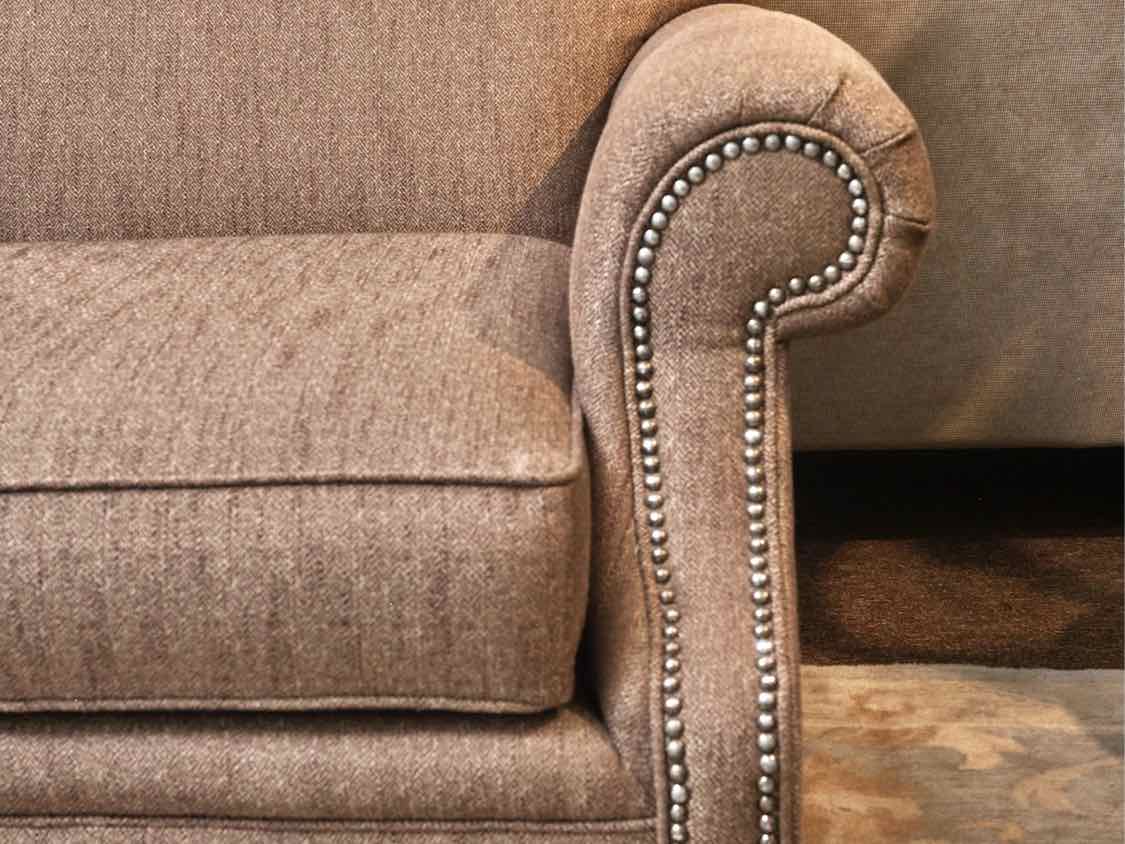 ThomasvilleTweed Blend Upholstered  Nailhead Trim Club Chair