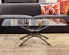 Roger Sprunger Glass and Bronze Cocktail Table
