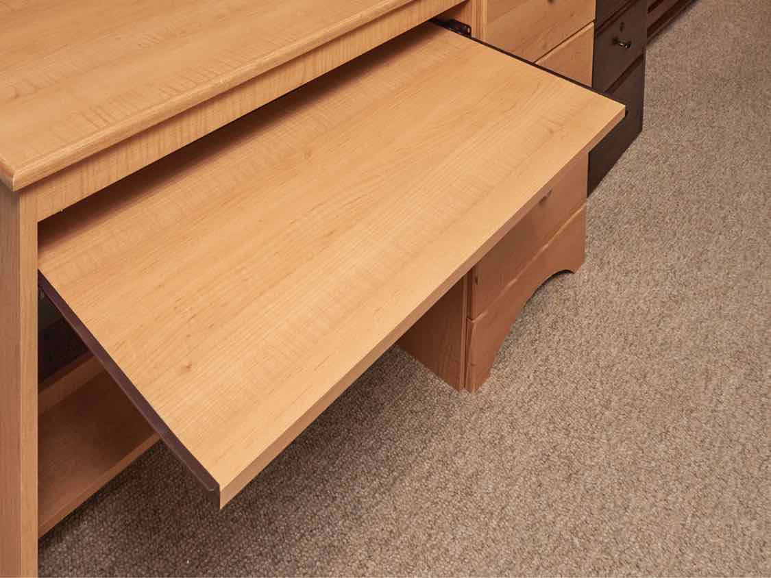 Maple 3 Drawer Desk with Hutch