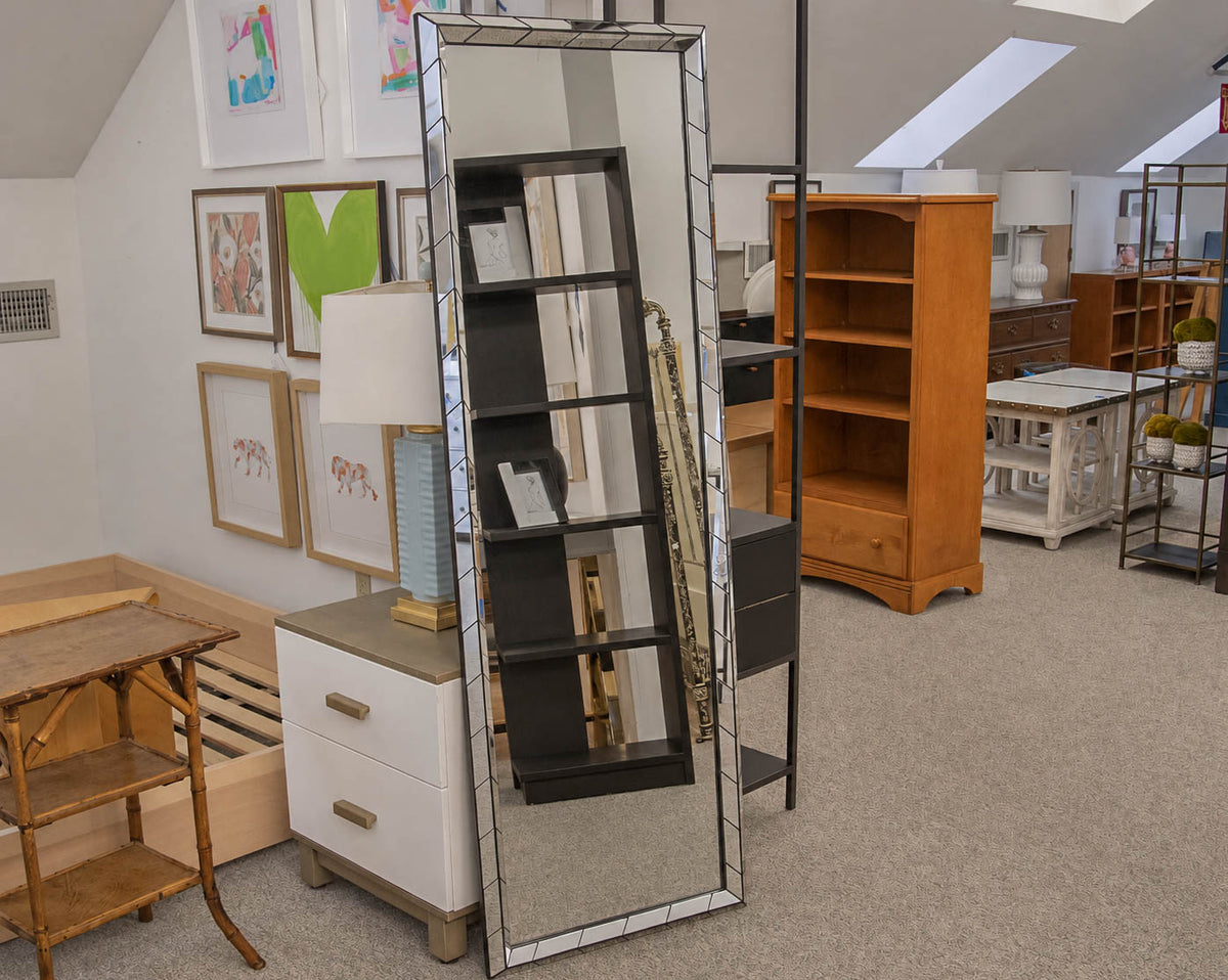 Floor Mirror W/ Mirrored Framing