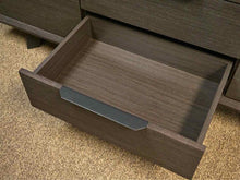 Slate Grey Finish 2 Door Credenza with Stone Top
