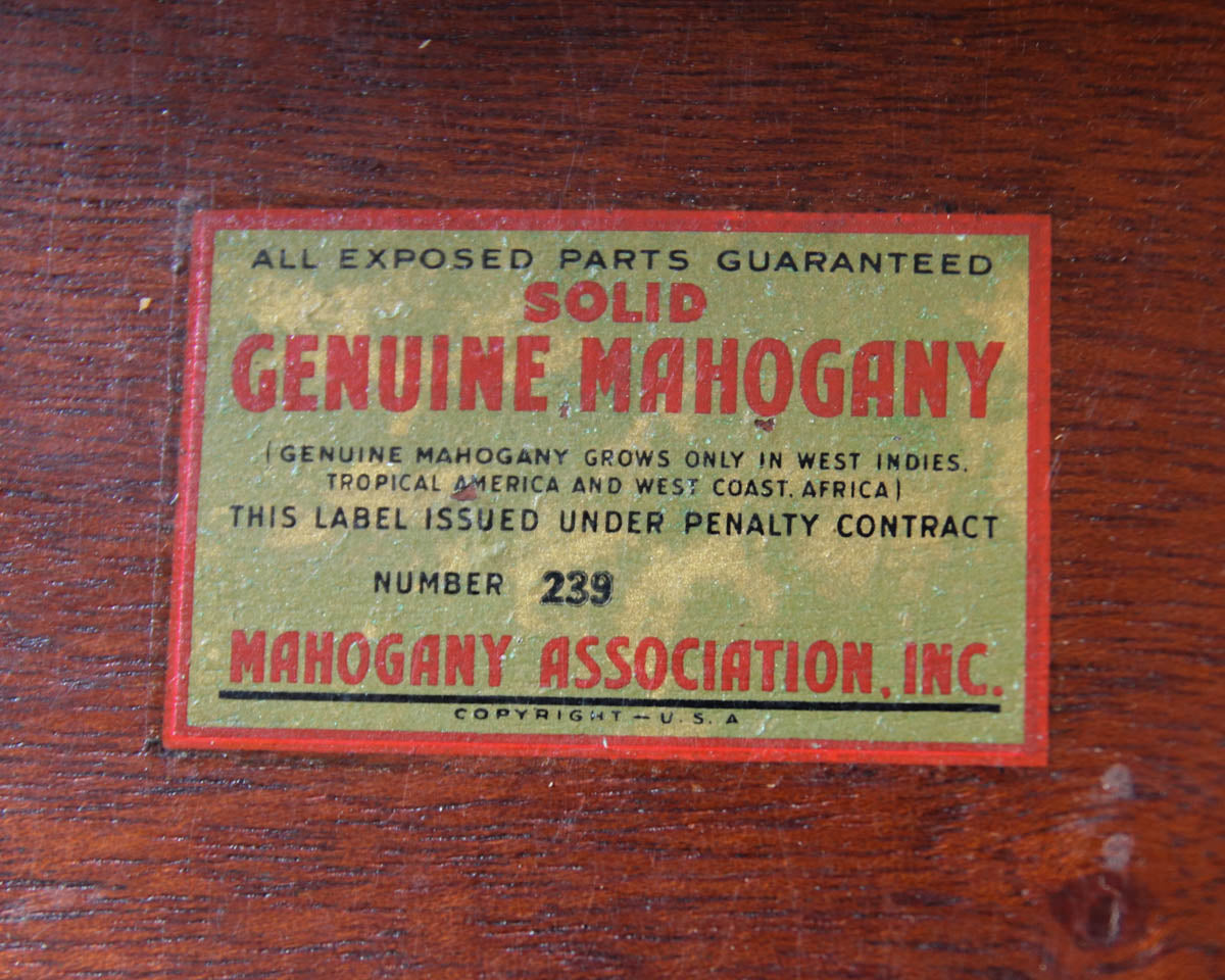 Solid Mahogany Four Drawer Nightstand
