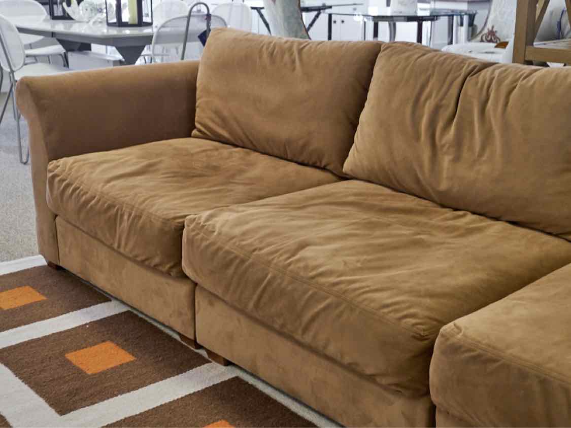 Circle Furniture 3 Piece MicroSuede Sofa with Ottoman