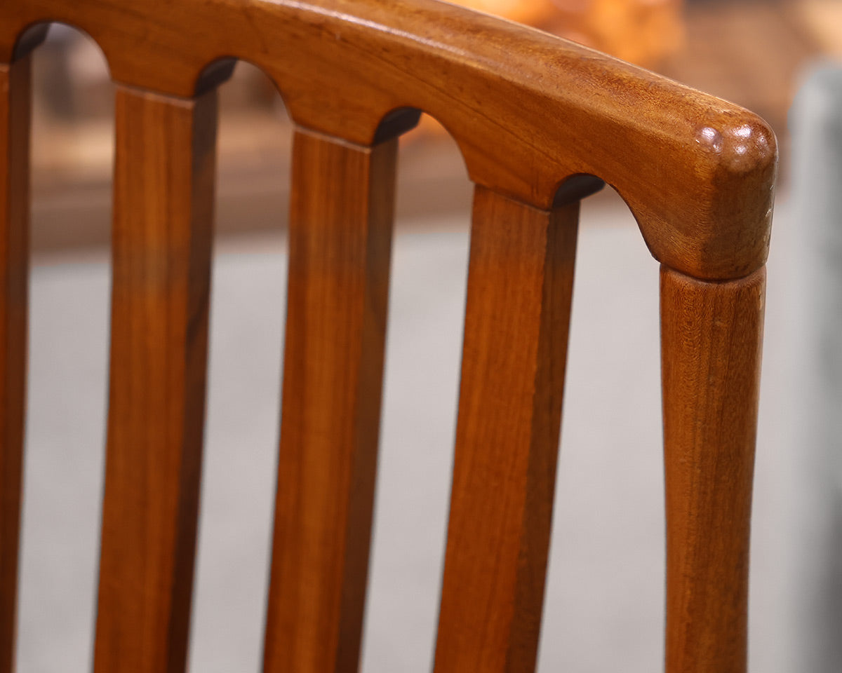 Set of 6 British Mid-Century Modern 1970's Vintage Teak Dining Chairs