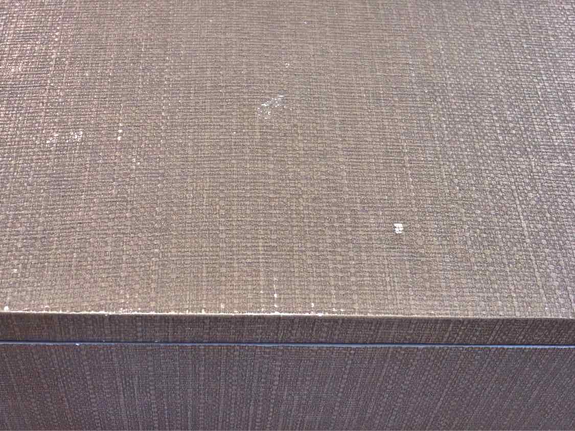 Grey Fabric Wrapped Desk with 2 Drawers
