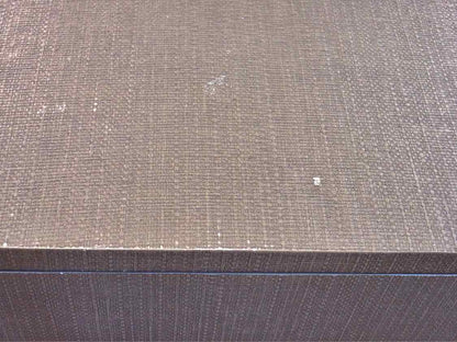 Grey Fabric Wrapped Desk with 2 Drawers