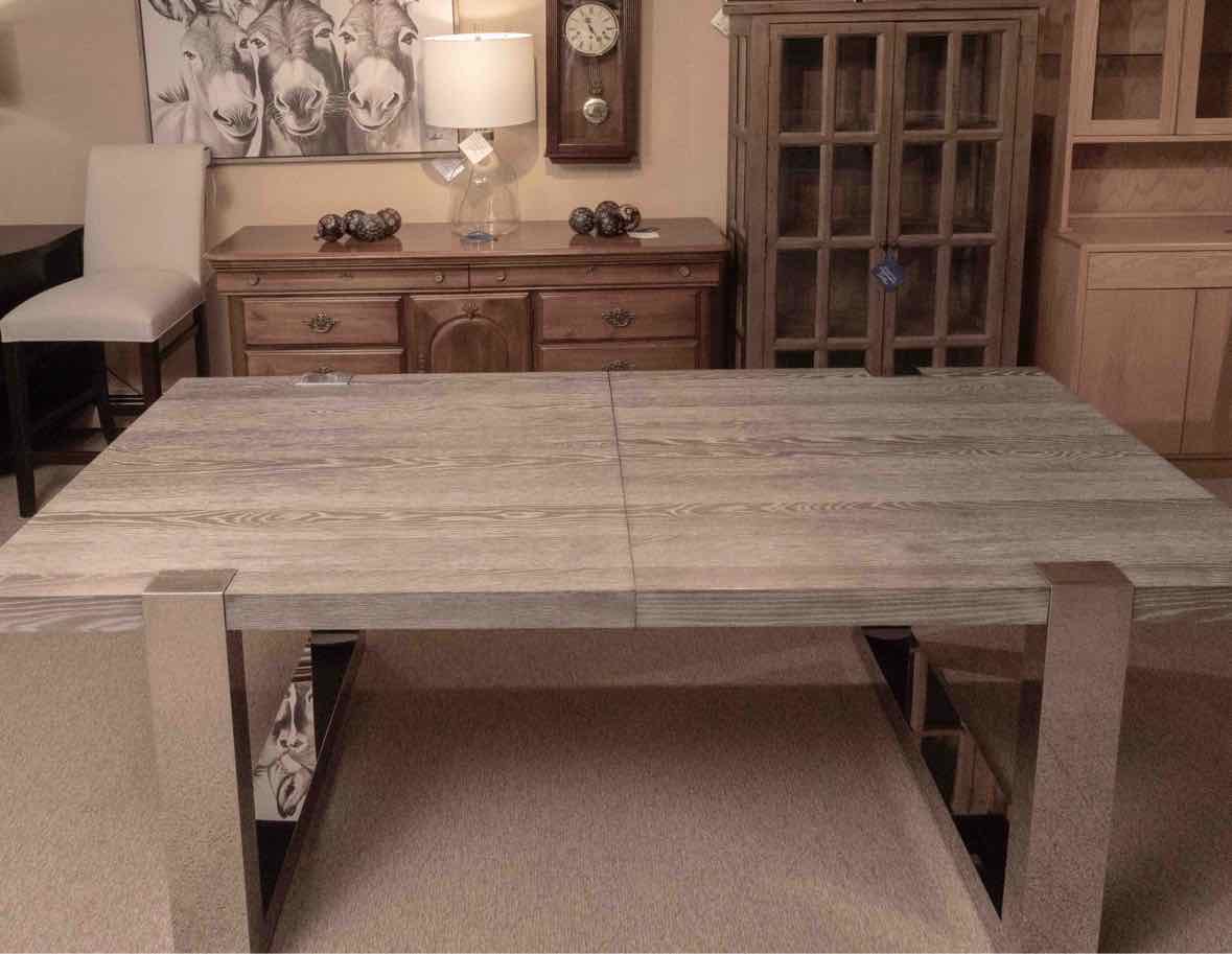 Universal Furniture 'Robards' Oak Driftwood Grey Finish Extended Dining Table