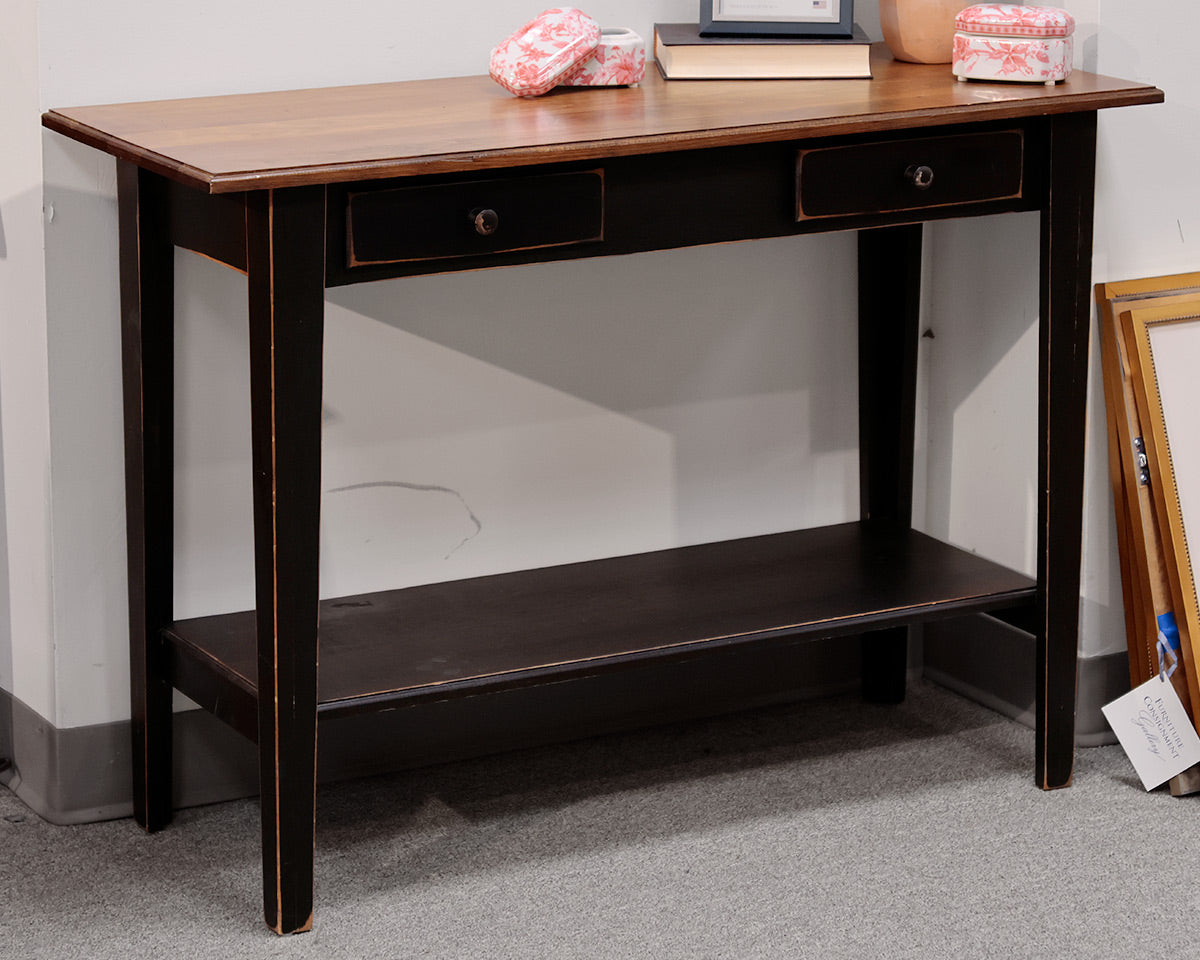 Rustic Console w/ Warm Wooden Top