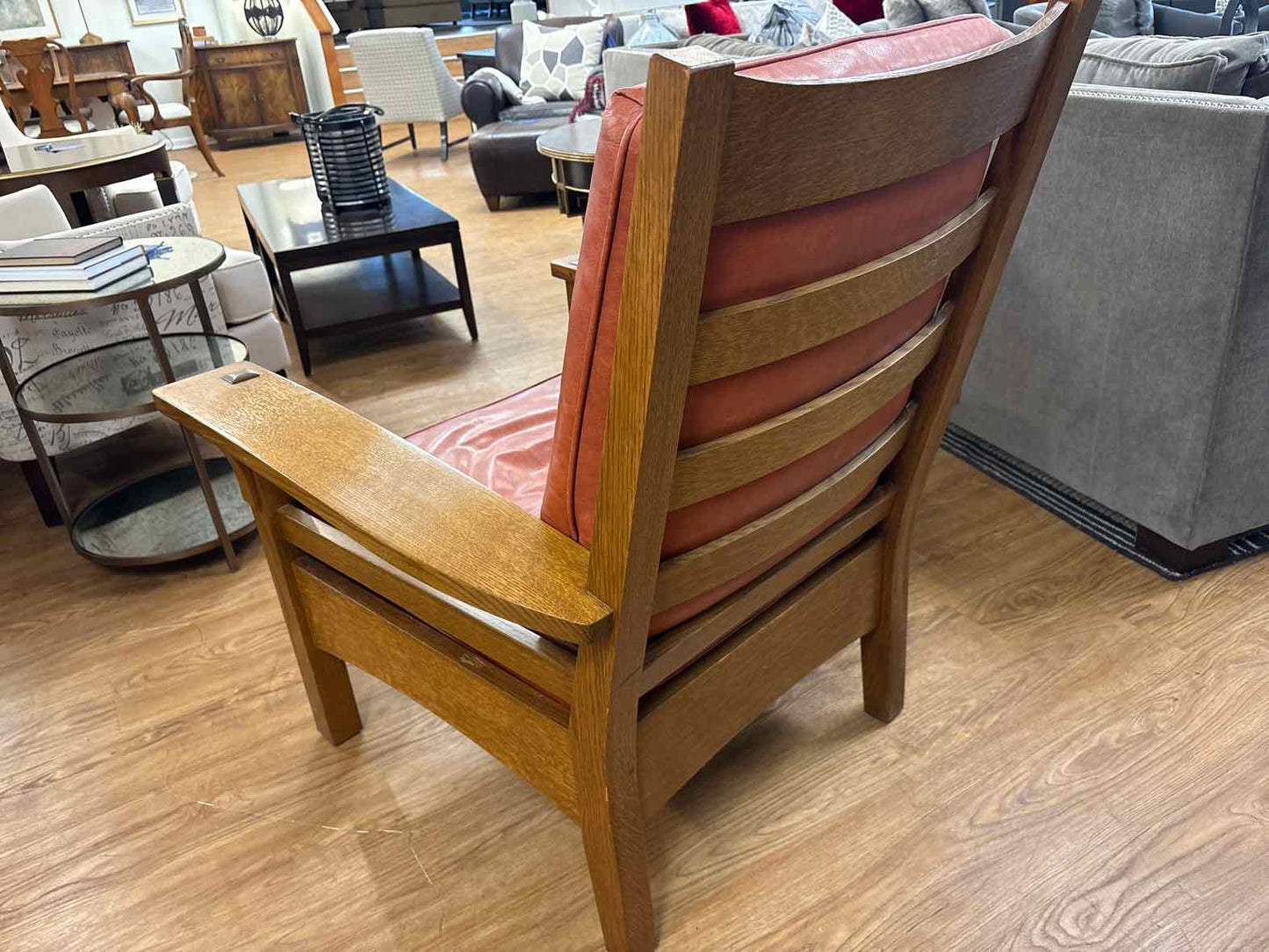 Stickley Bow Arm 'Morris' Chair + Ottoman