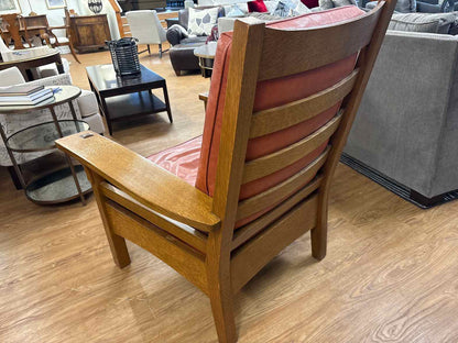 Stickley Bow Arm 'Morris' Chair + Ottoman