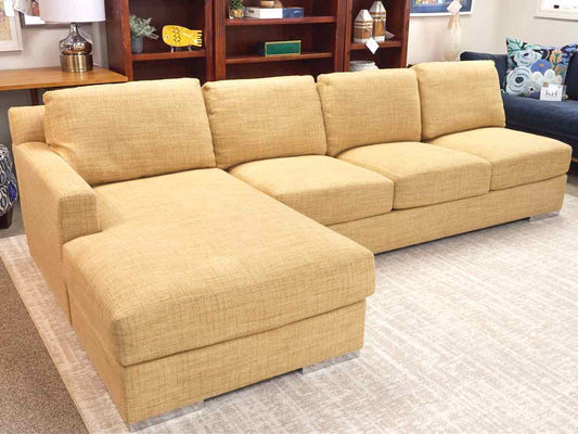 Kravet  Furniture Two Piece LAF  Sectional in Golden Woven