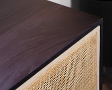 Pottery Barn Dolores Cane Console Table