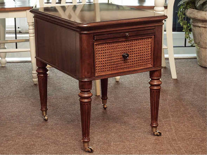 Ralph Lauren Mahogany  Side Table on Casters