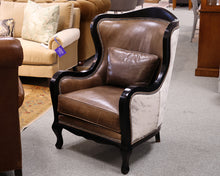 Cowhide and Leather Empire Chair