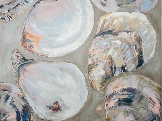 'Beach Breeze I" Art Print In White Frame