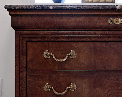 Henredon 'Charles X' 4-Drawer Stone Top Accent Chest
