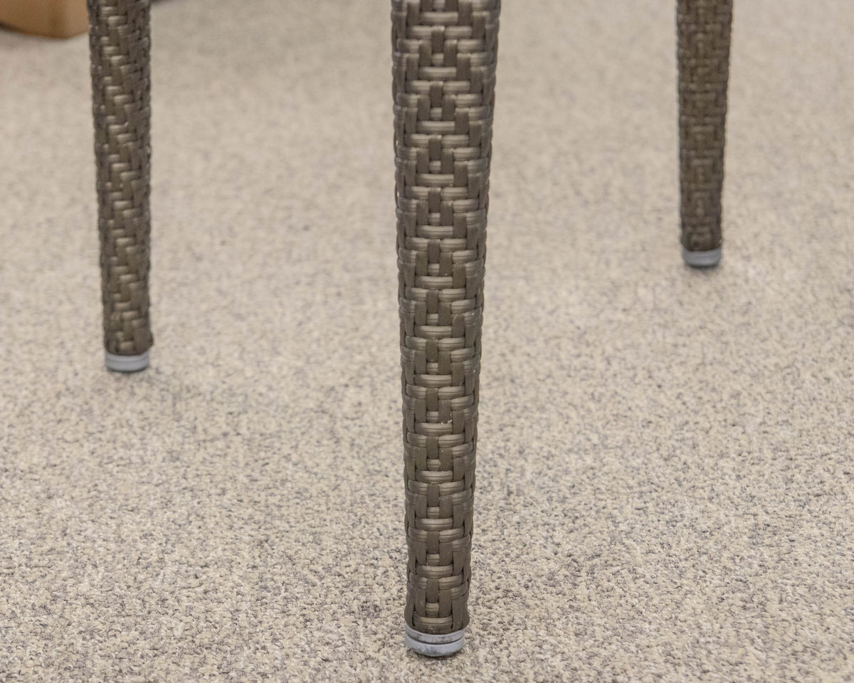 Dedon Dark Woven Outdoor Wicker Bistro Dining Set